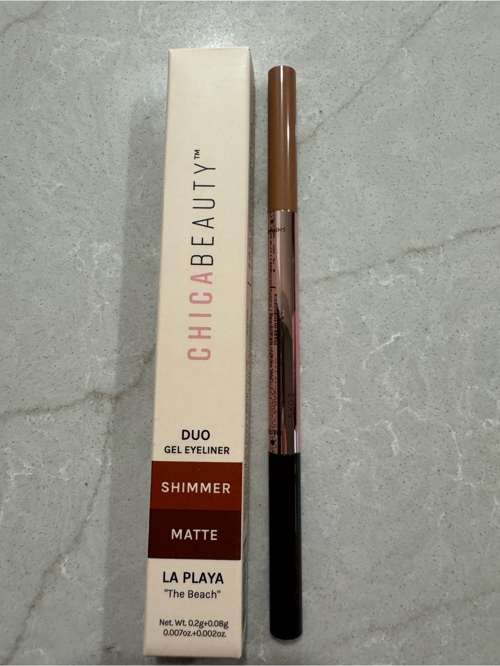 Chica Beauty duo gel eyeliner La Playa Shimmer matte NIB